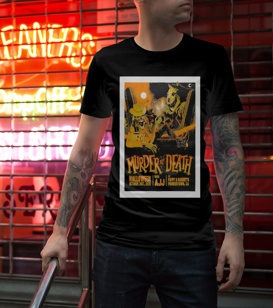 Murder By Death Halloween 2025 With AJJ Pioneertown Pappy & Harriet’s T-Shirt