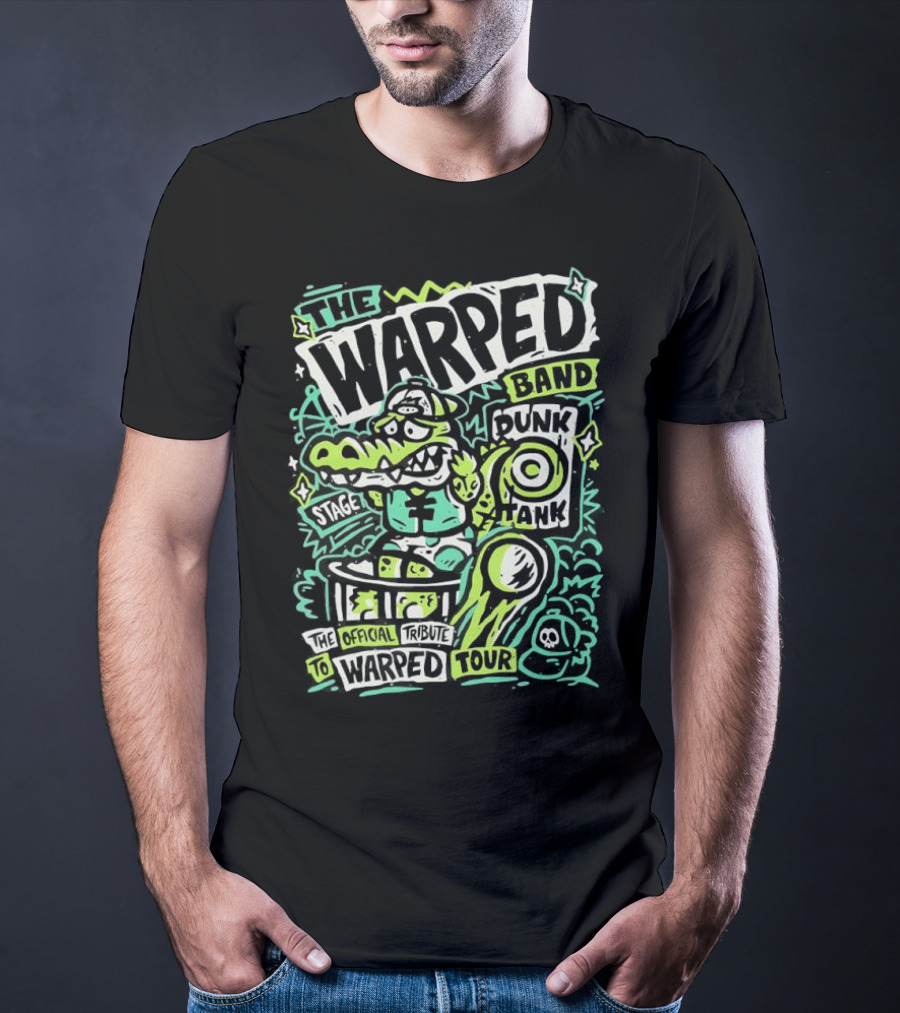 The Warped Band Dunk Tank Warped Tour Crocodile Cartoon T-Shirt