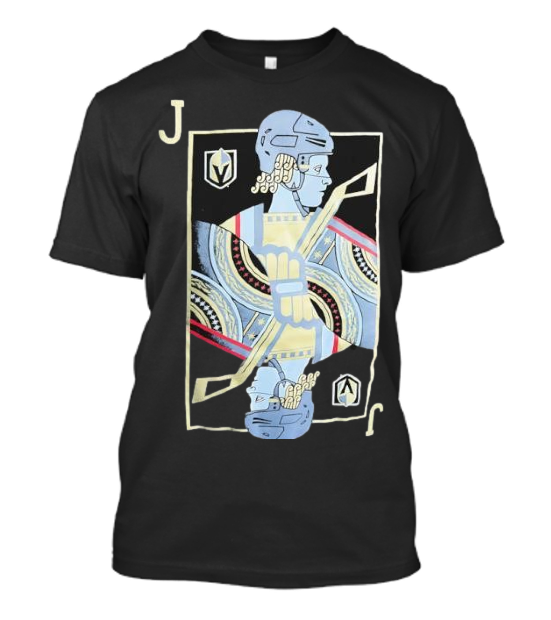 Fanatics Jack Eichel Vegas Golden Knights Playing Card Artwork Star Pattern T-Shirt