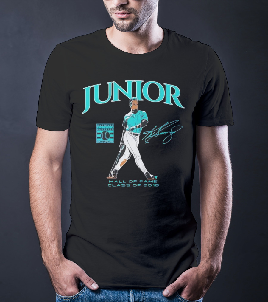 Ken Griffey Jr Junior National Baseball Hall Of Fame Class Of 2016 Signature T-Shirt