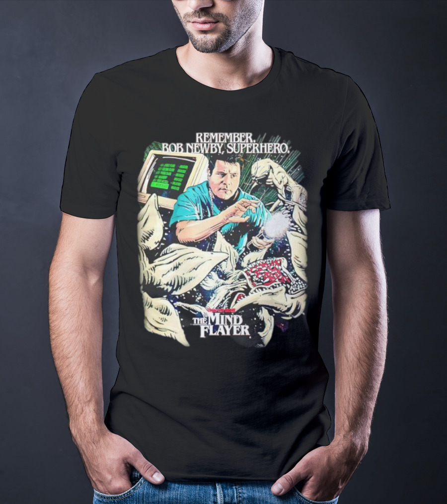 Stranger Things Season 2 Butcher Billy The Mind Flayer Remember Bob Newby Superhero T-Shirt