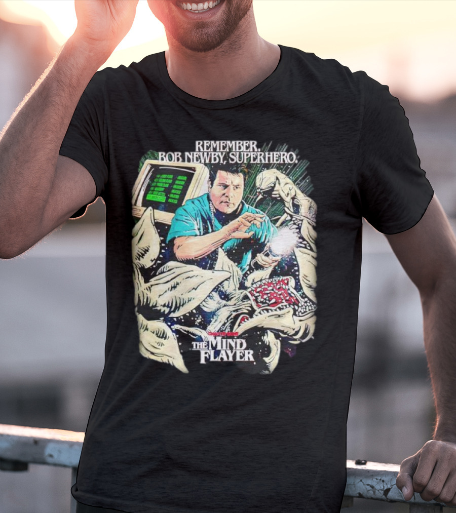 Stranger Things Season 2 Butcher Billy The Mind Flayer Remember Bob Newby Superhero T-Shirt