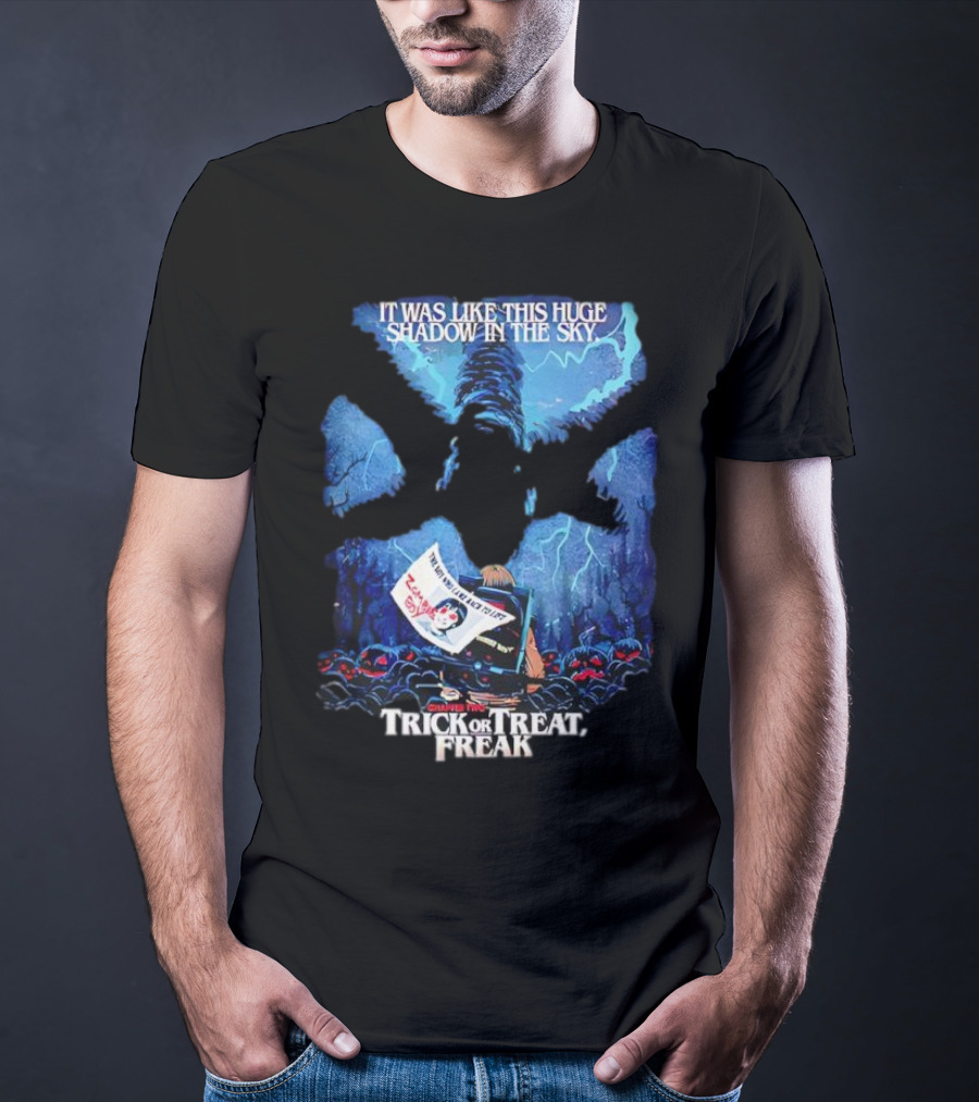 Stranger Things Season 2 Butcher Billy Trick Or Treat Freak Huge Shadow In The Sky T-Shirt