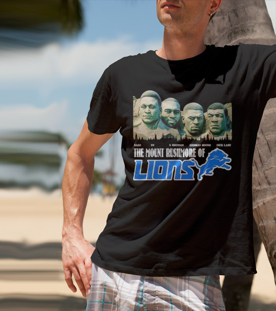 The Mount Rushmore Of Lions Sanders Johnson Moore Lane T-Shirt