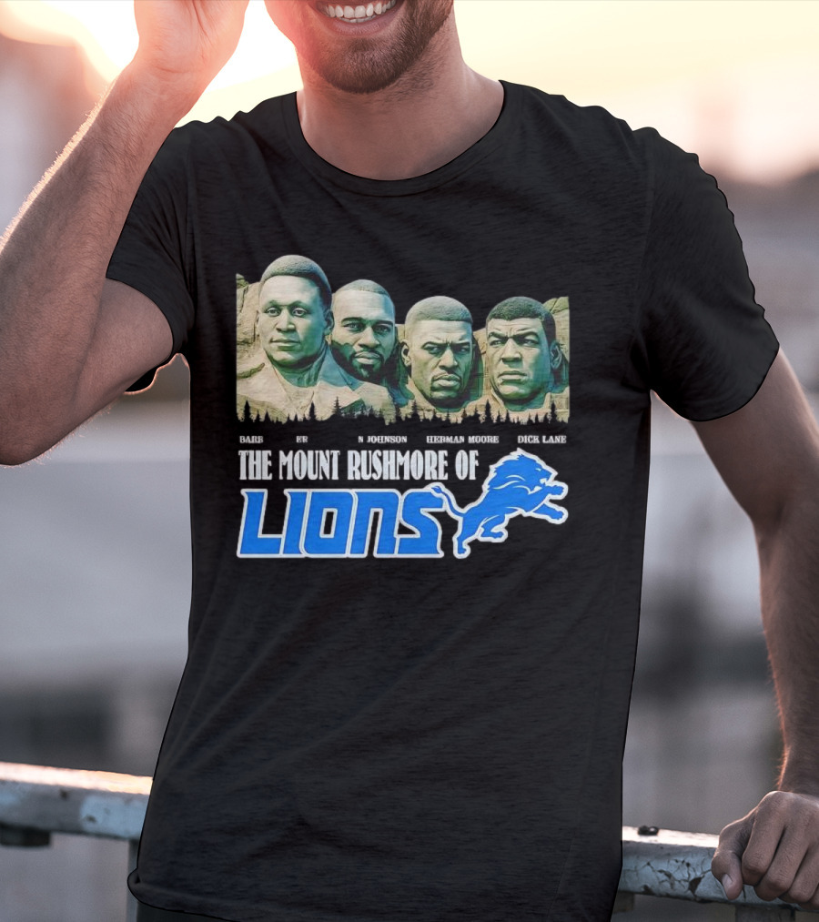 The Mount Rushmore Of Lions Sanders Johnson Moore Lane T-Shirt