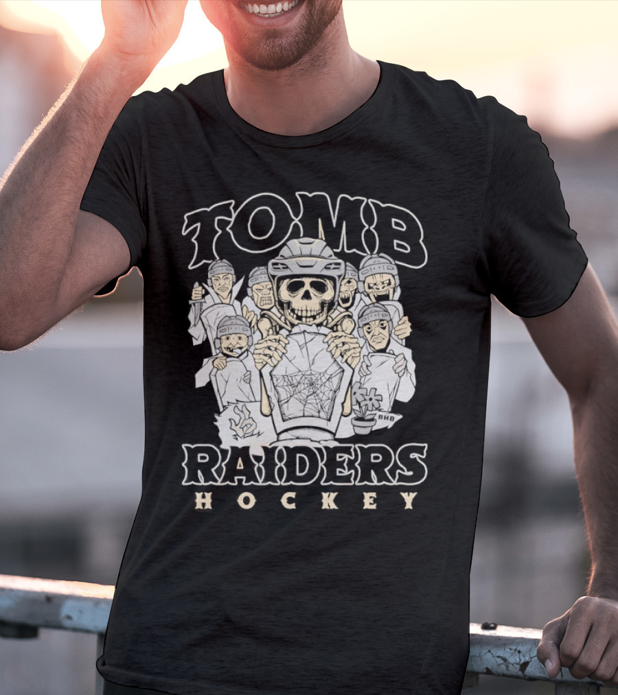 Tomb Raiders Hockey Halloween Skeleton Team T-Shirt
