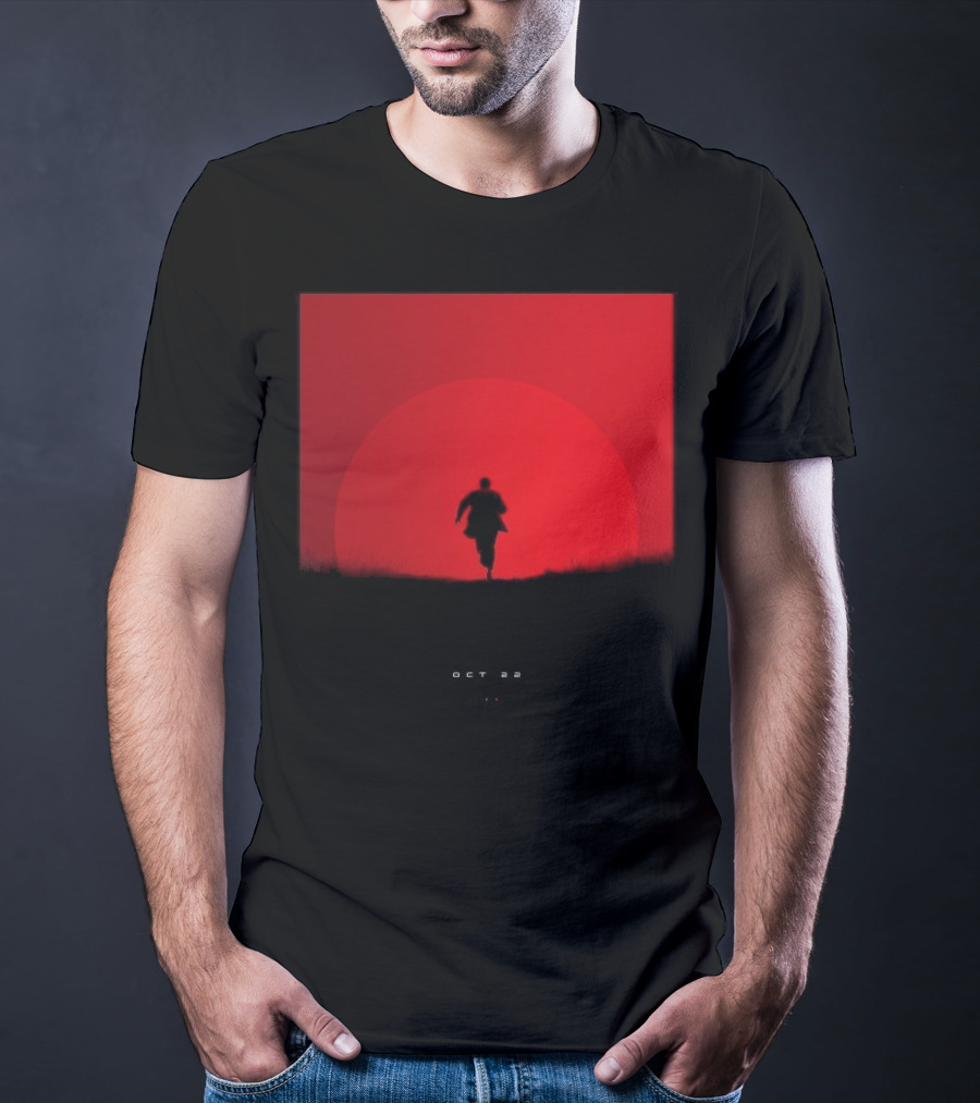 Tycho Scott Hansen October 22 2025 Running Figure Red Circle T-Shirt