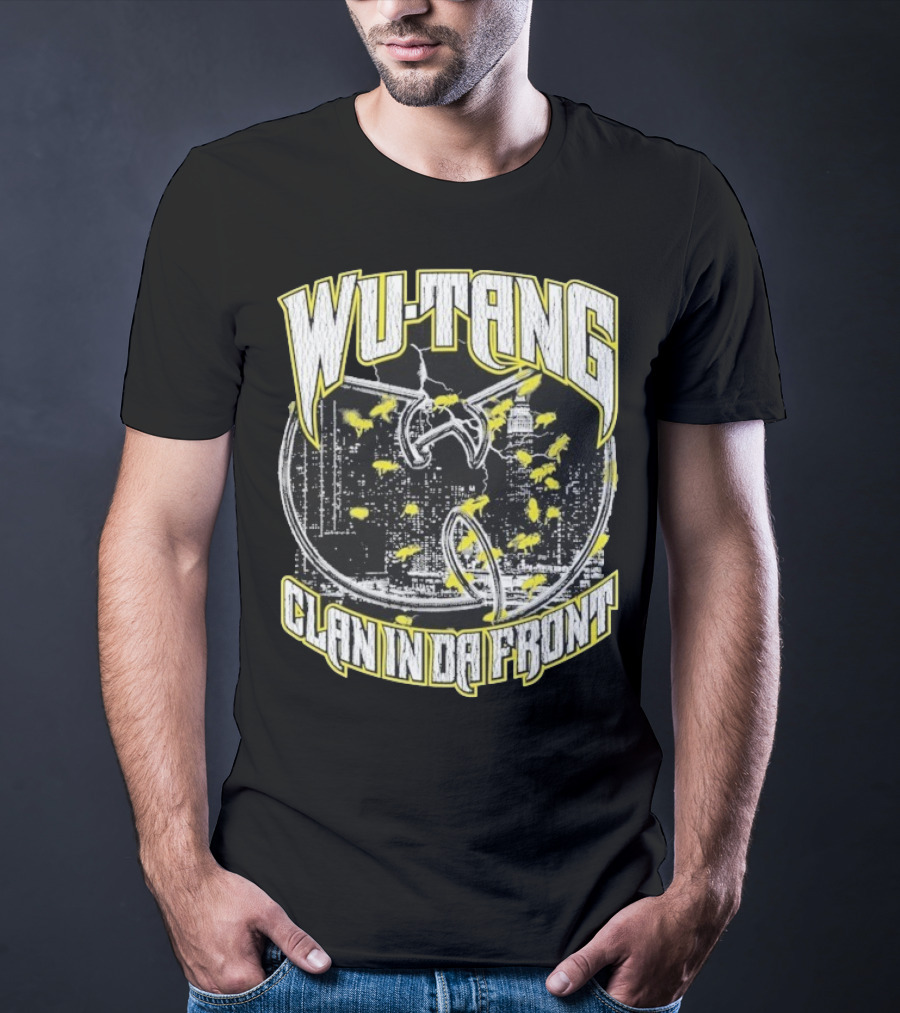 Wu-Tang Clan In Da Front City Skyline Yellow Bats T-Shirt