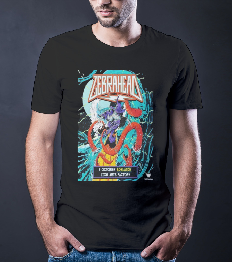 Zebrahead 9 October 2025 Lion Arts Factory Adelaide Vibrant Concert Wave Art T-Shirt
