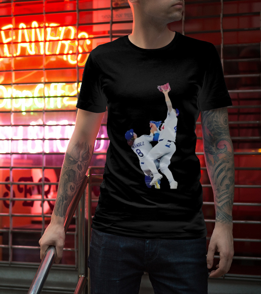 Andy Pages Hernandez Los Angeles Dodgers World Series Game 7 Catch Iconic Play T-Shirt