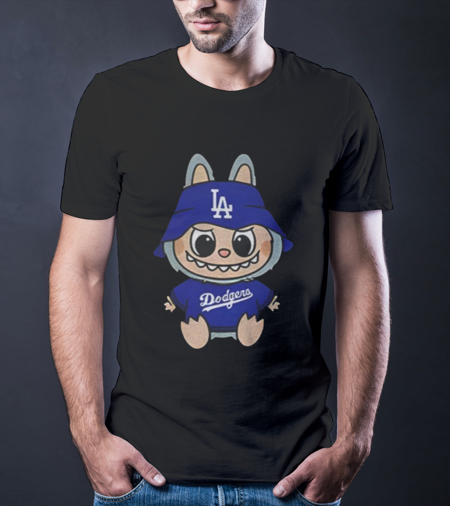 Funny Labubu Los Angeles Dodgers World Series 2025 Champions Meme T-Shirt
