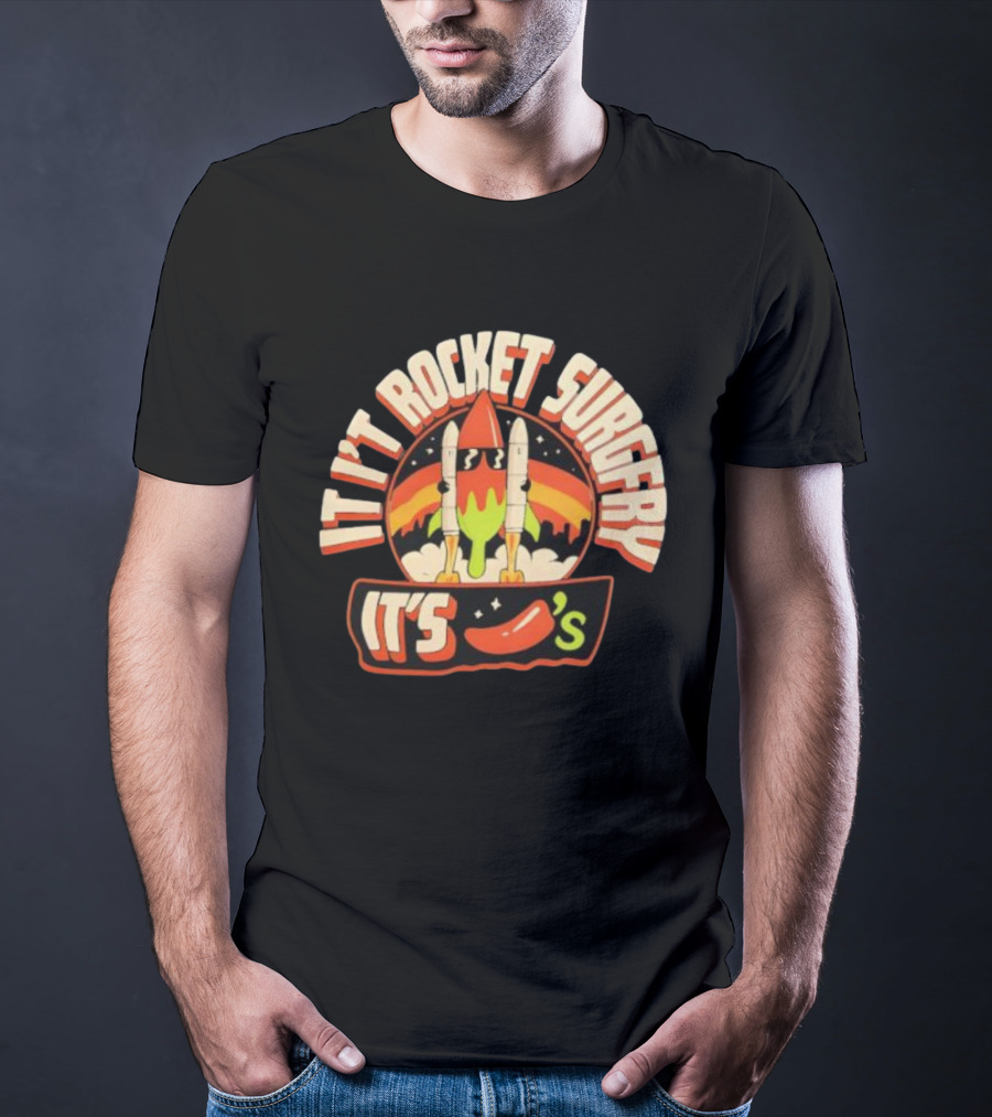 It's Rocket Surgery It's Chili Fiesta Retro Rockets T-Shirt
