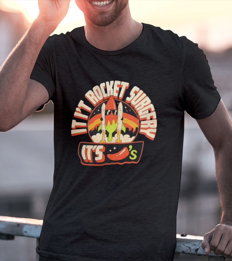 It's Rocket Surgery It's Chili Fiesta Retro Rockets T-Shirt