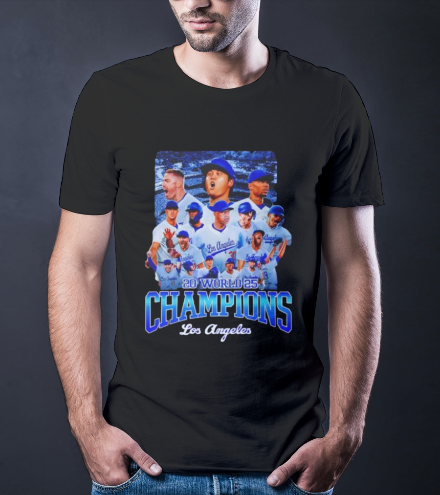 Los Angeles 2025 World Champions Dodgers Team T-Shirt