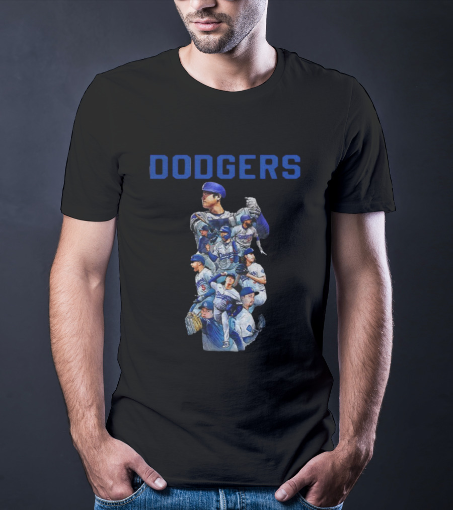 Los Angeles Dodgers 2025 World Series Champions Players Cartoon T-Shirt