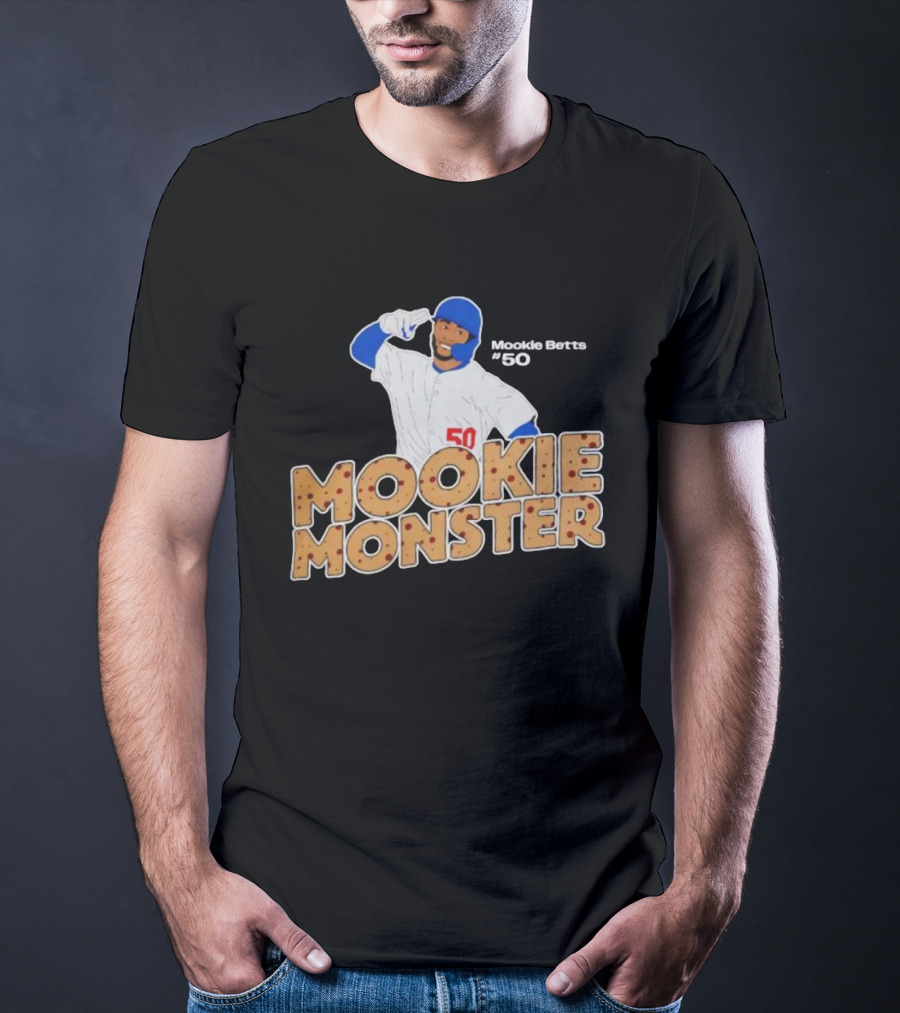 Los Angeles Dodgers Mookie Betts Mookie Monster #50 2025 World Series Champions T-Shirt