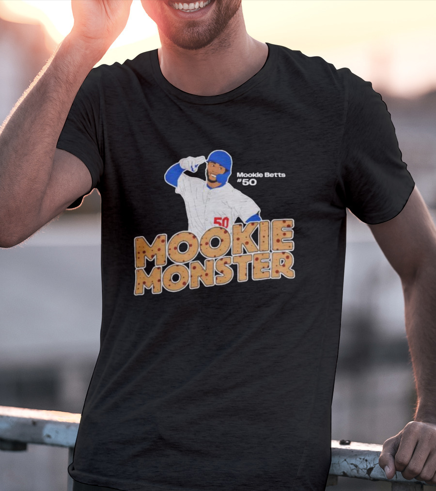 Los Angeles Dodgers Mookie Betts Mookie Monster #50 2025 World Series Champions T-Shirt