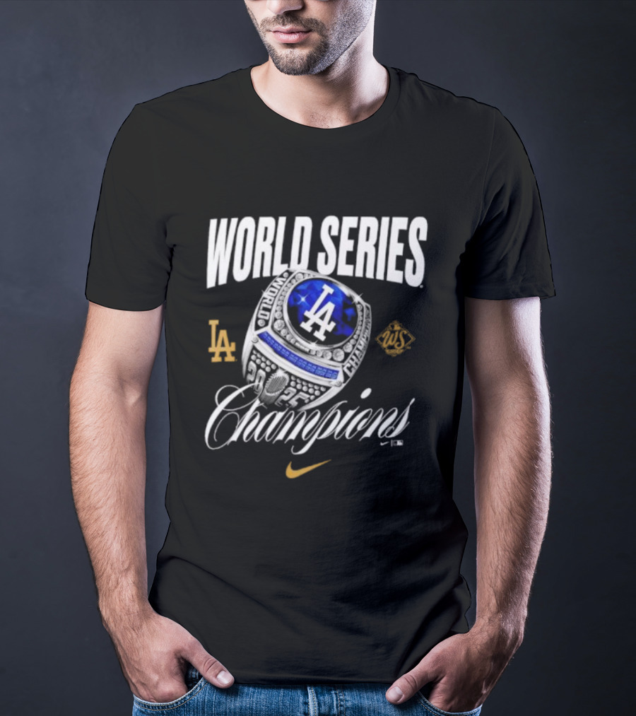 Los Angeles Dodgers Nike World Series Champions Ring 2025 T-Shirt