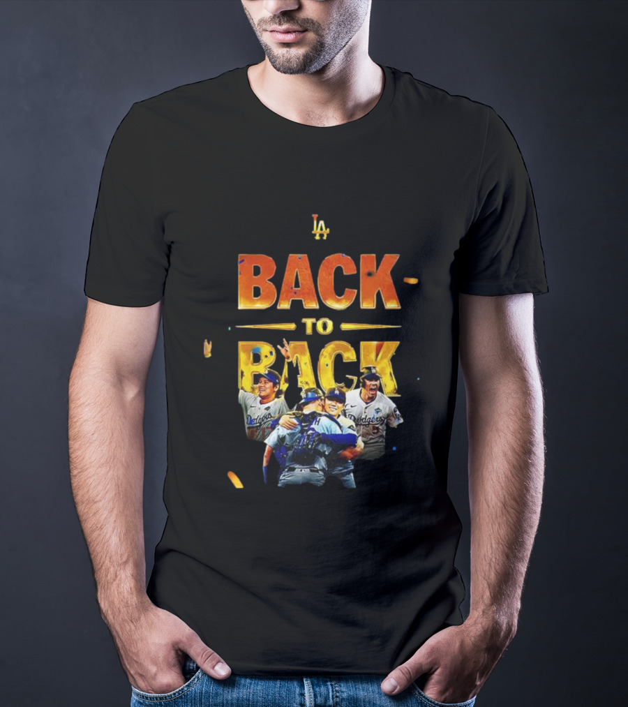 Los Angeles Dodgers Back To Back Champions Celebration 2025 T-Shirt