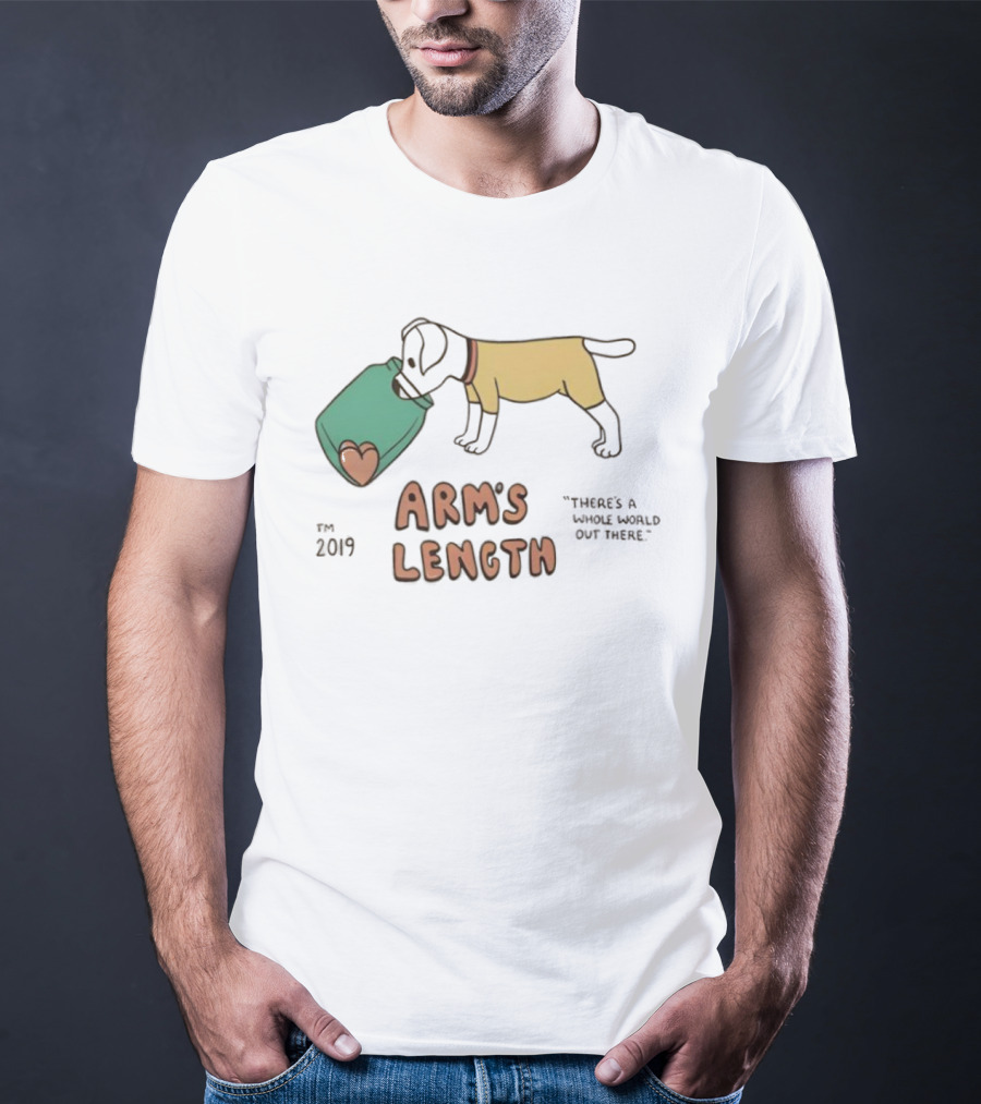 Arm's Length "There's A Whole World Out There" Dog Carrying Heart 2025 Tour T-Shirt