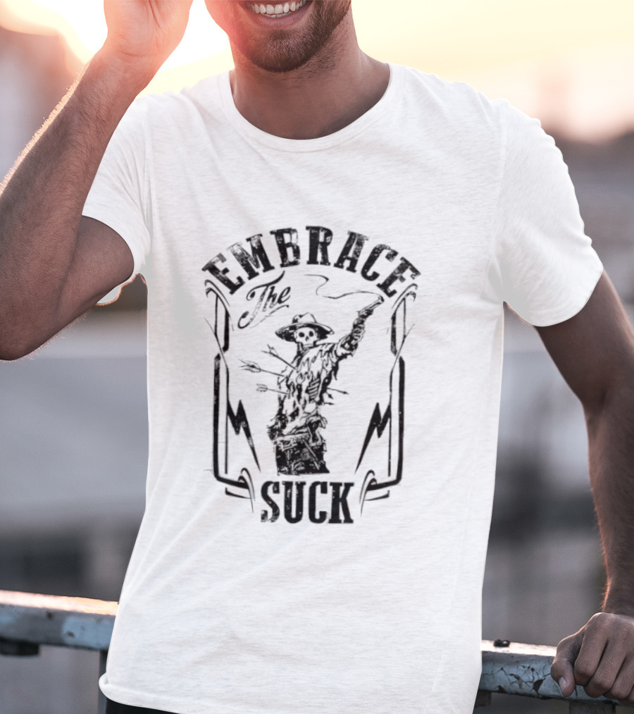 Embrace The Suck Military Soldier With Arrows And Lightning T-Shirt