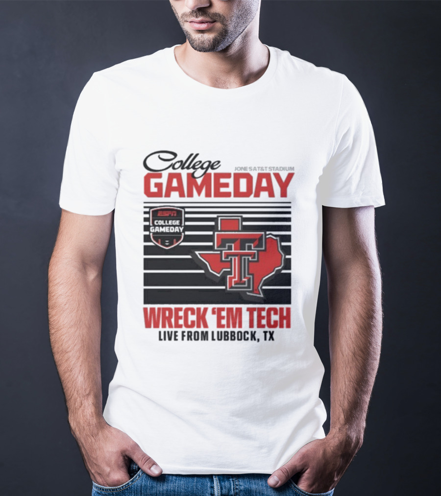 Texas Tech Gameday Wreck 'Em Jones AT&T Stadium ESPN College 2025 T-Shirt