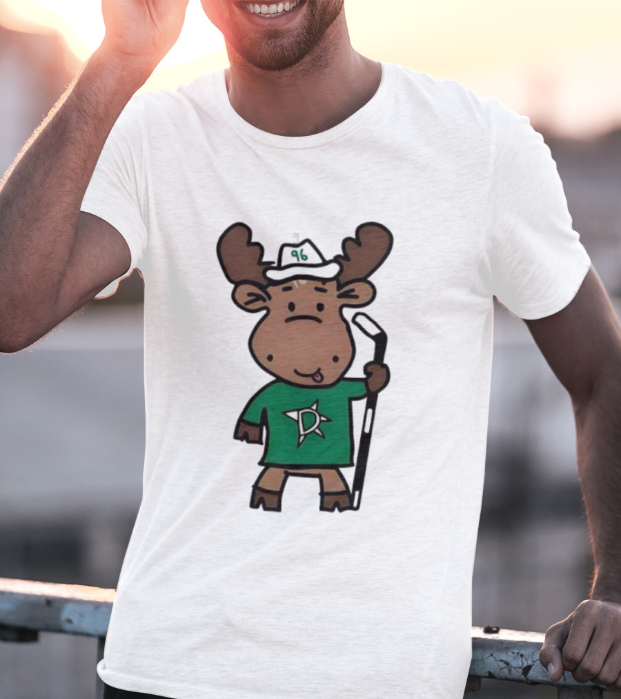 Doodle Moose Has Entered The Chat Dallas Stars Hockey Fan Art T-Shirt