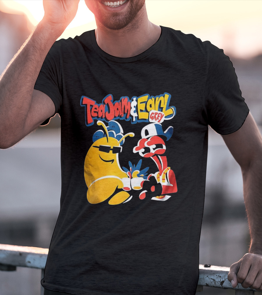 Tea Jam And Earl Grey Nostalgic Video Game Tribute T-Shirt