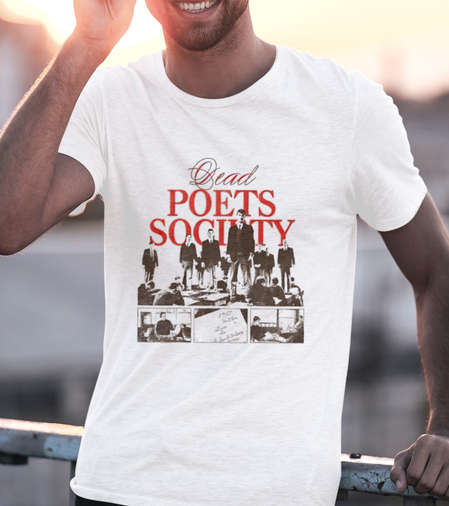 Dead Poets Society 1989 Film Iconic Group Silhouette T-Shirt