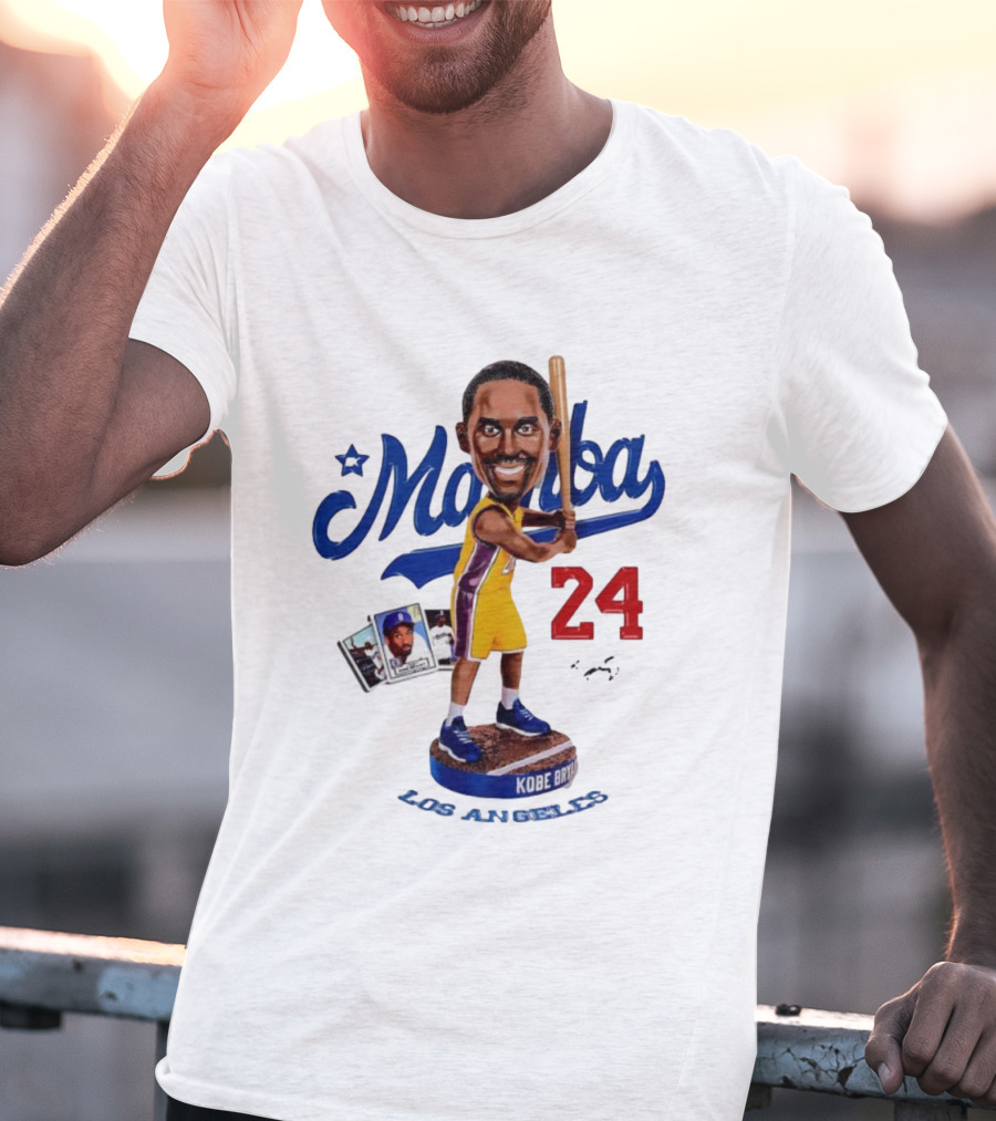Mamba Los Angeles Kobe Bryant 24 Baseball Bobblehead Dodgers Tribute T-Shirt