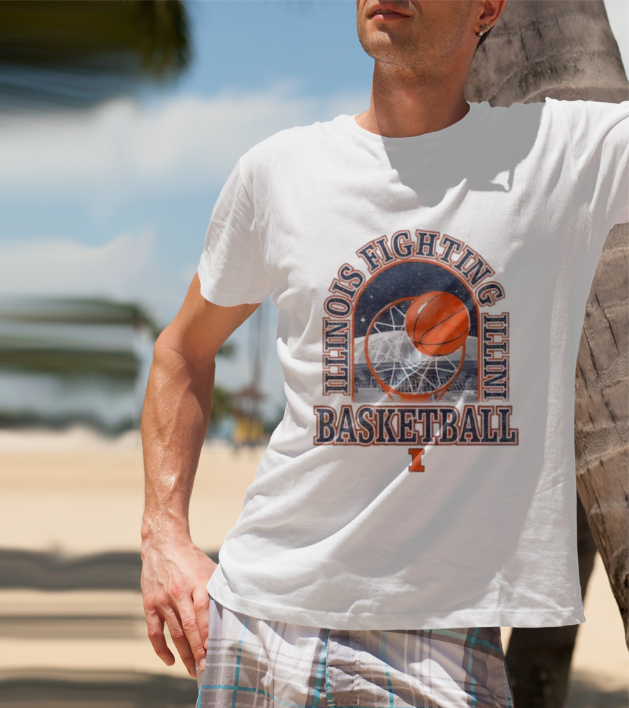 Fighting Illini Basketball Illinois State Farm Center Arch T-Shirt