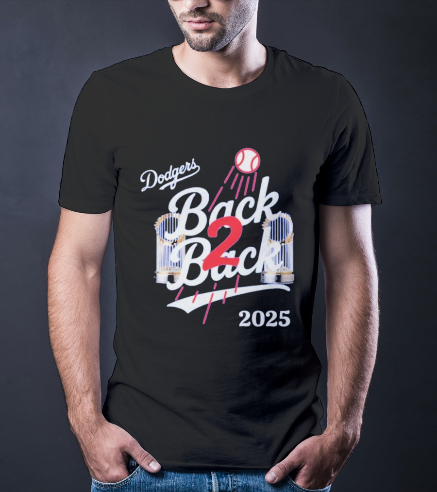 Dodgers Back 2 Back 2025 World Series Championship MLB T-Shirt