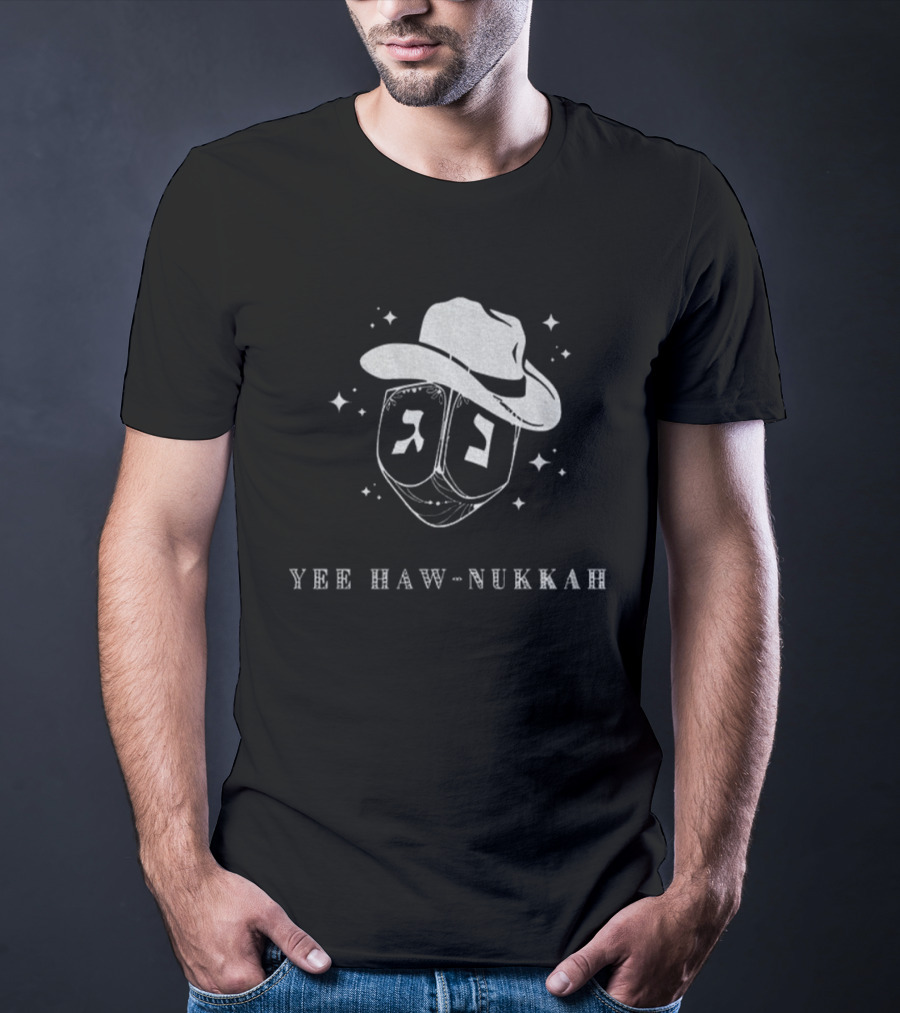 Yee Haw-Nukkah Cowboy Dreidel Festival Of Lights Hanukkah Holiday T-Shirt
