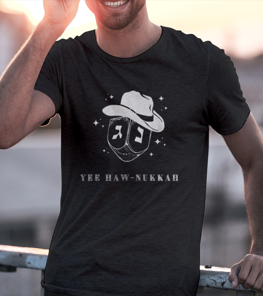 Yee Haw-Nukkah Cowboy Dreidel Festival Of Lights Hanukkah Holiday T-Shirt