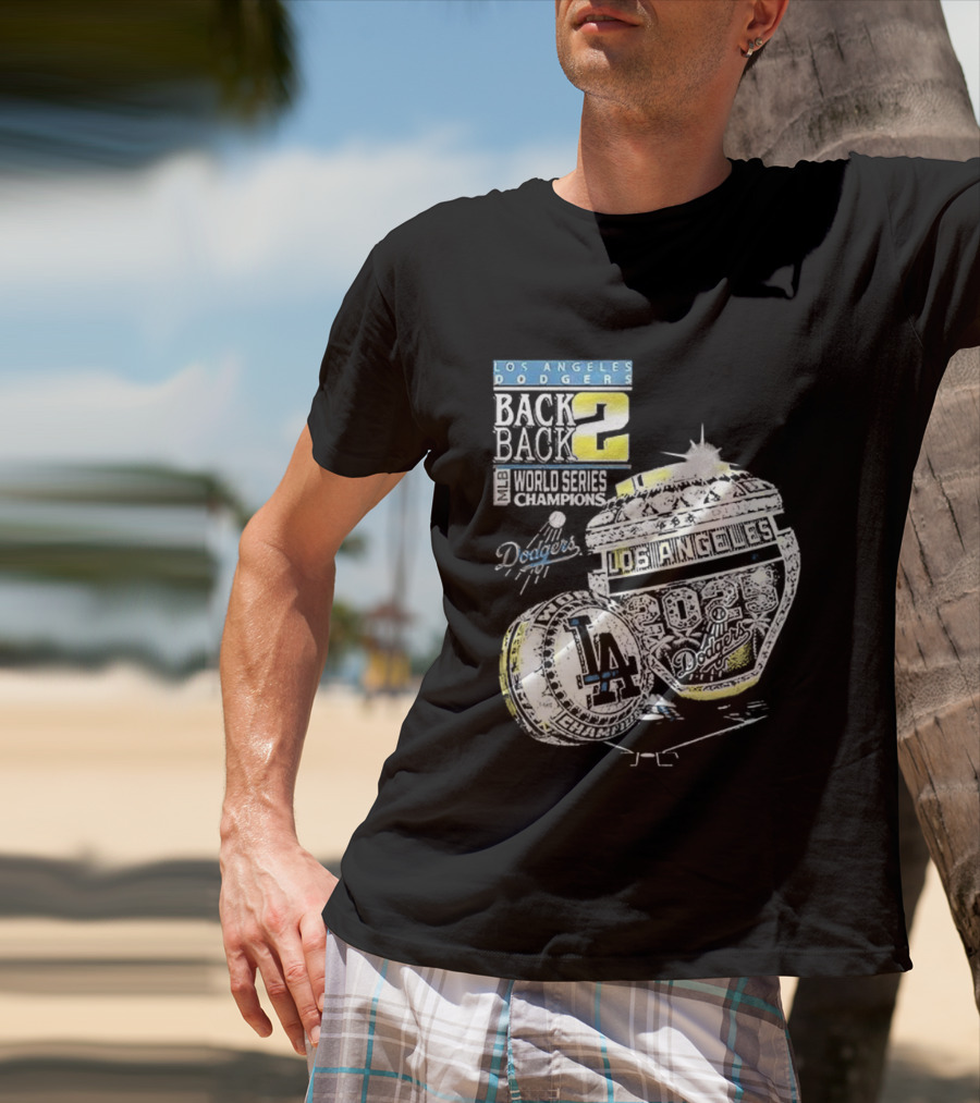 Los Angeles Dodgers Back To Back World Series 2025 Champions Diamond Ring Dodgers Championship T-Shirt