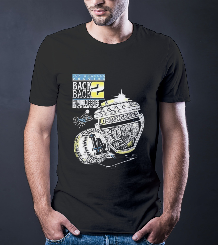 Los Angeles Dodgers Back To Back World Series 2025 Champions Diamond Ring Dodgers Championship T-Shirt