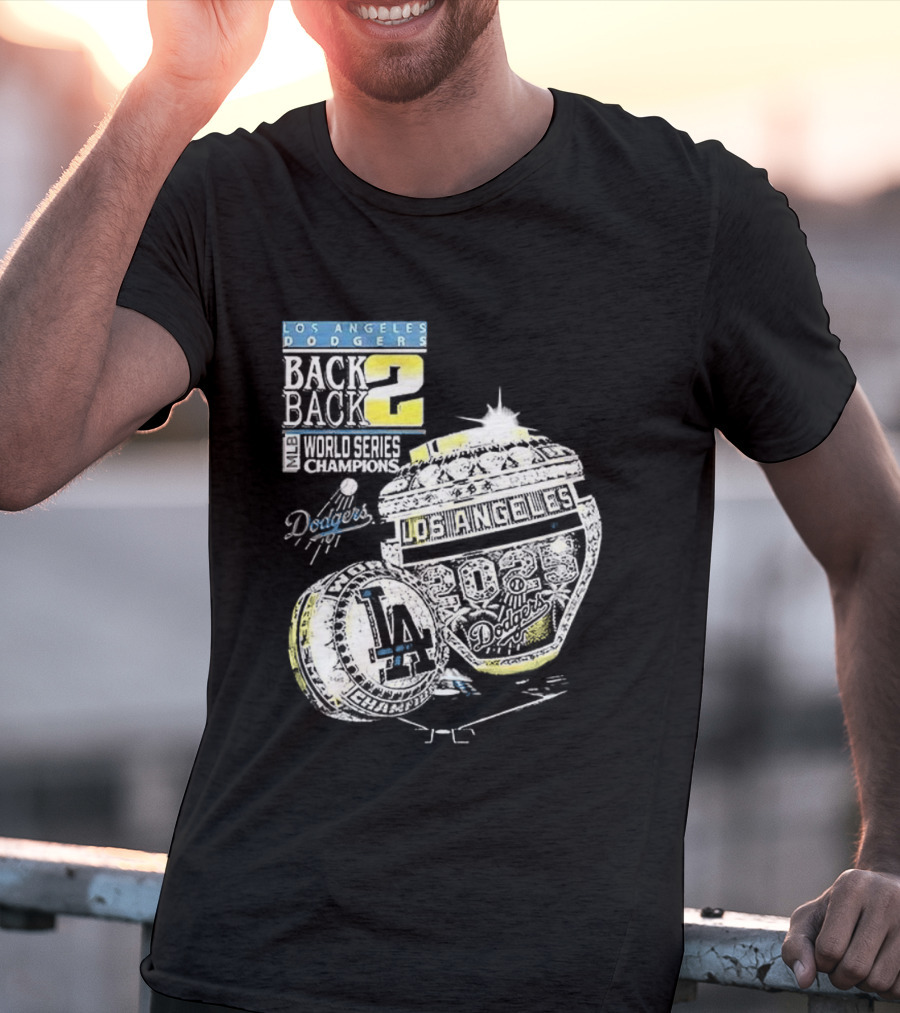 Los Angeles Dodgers Back To Back World Series 2025 Champions Diamond Ring Dodgers Championship T-Shirt