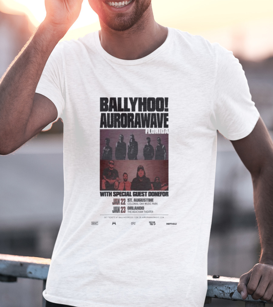 Ballyhoo Aurorawave Florida Concert Coldfire Oak Music Park We Dreamin Theater January 22-23 2025 T-Shirt