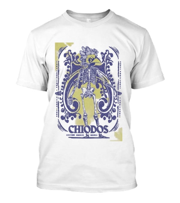 Chiodos Grand Rapids MI 11 6 2025 Skeleton Bird Design T-Shirt