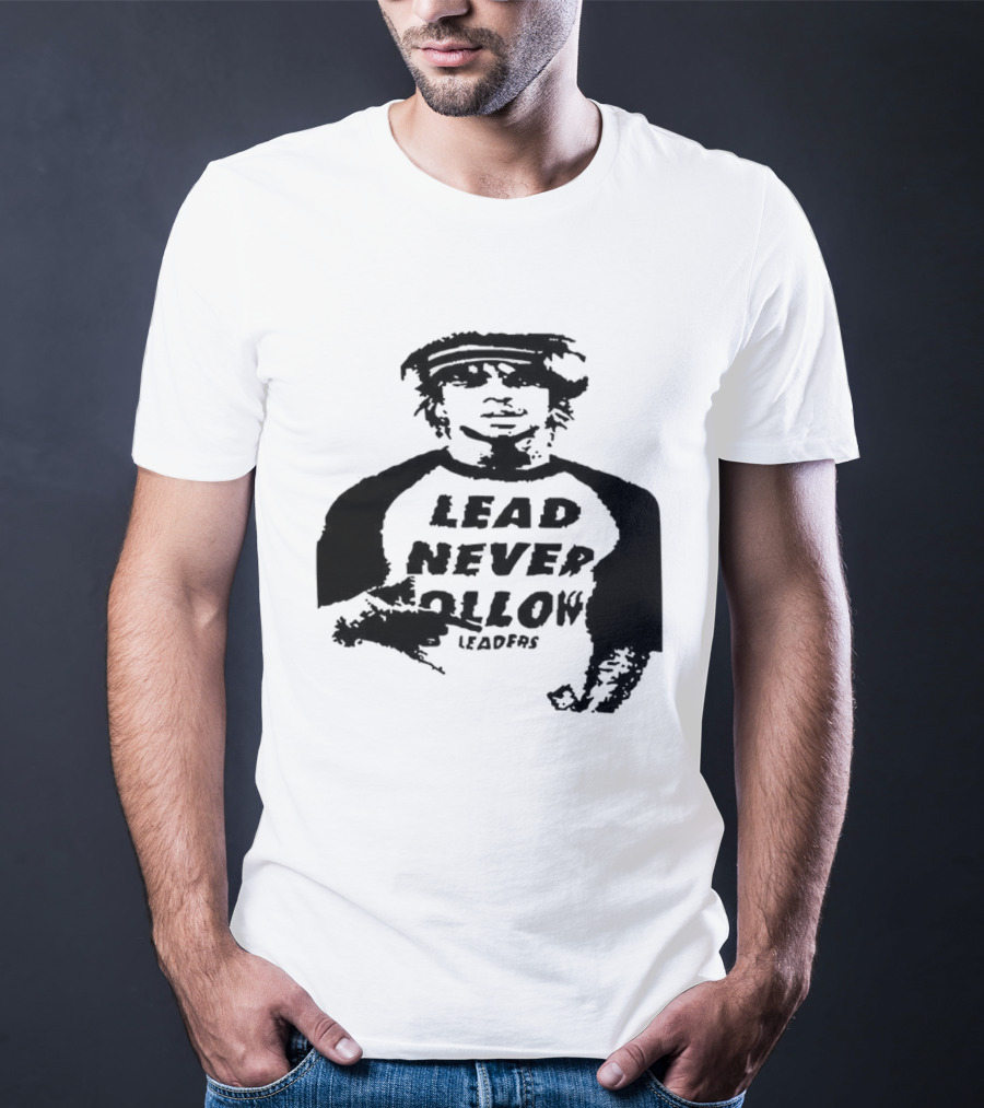 Lead Never Follow Leaders Graphic Illustration Tee T-Shirt