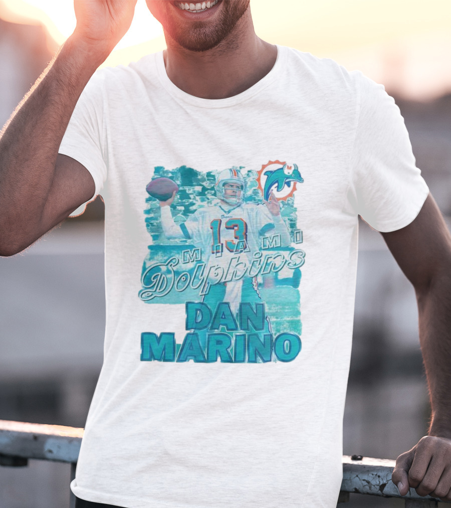 Dan Marino Miami Dolphins Football Number 13 MVP Retro T-Shirt
