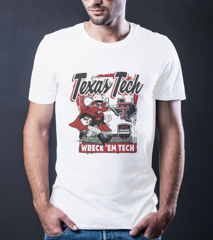 Texas Tech Red Raiders Wreck ‘Em Tech Gameday Mascot ESPN College T-Shirt
