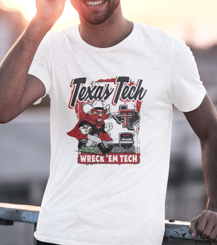 Texas Tech Red Raiders Wreck ‘Em Tech Gameday Mascot ESPN College T-Shirt