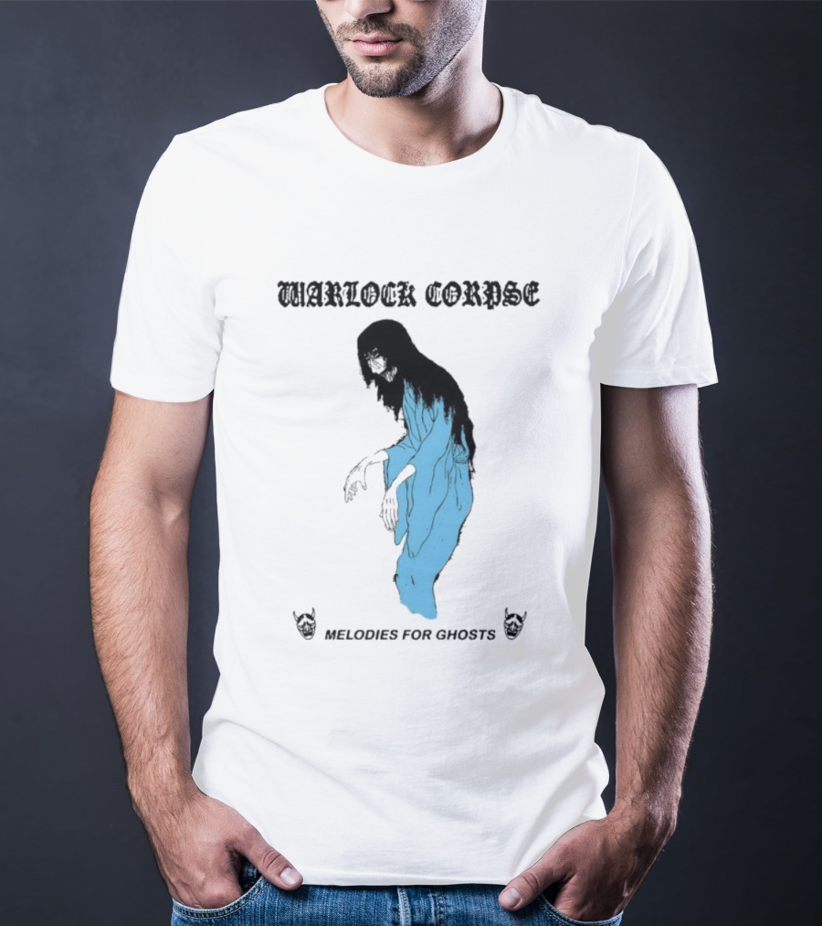 Warlock Corpse Melodies For Ghosts Eerie Blue Spirit Apparition T-Shirt