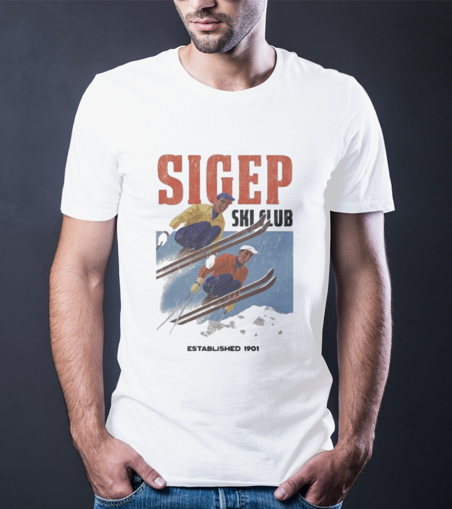 SIGEP Ski Club Est 1901 Sigma Phi Epsilon Retro Style T-Shirt