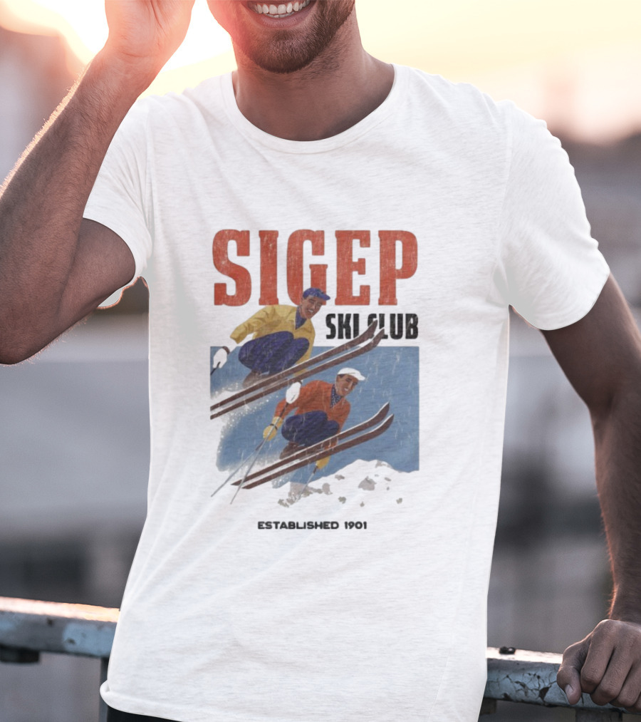 SIGEP Ski Club Est 1901 Sigma Phi Epsilon Retro Style T-Shirt