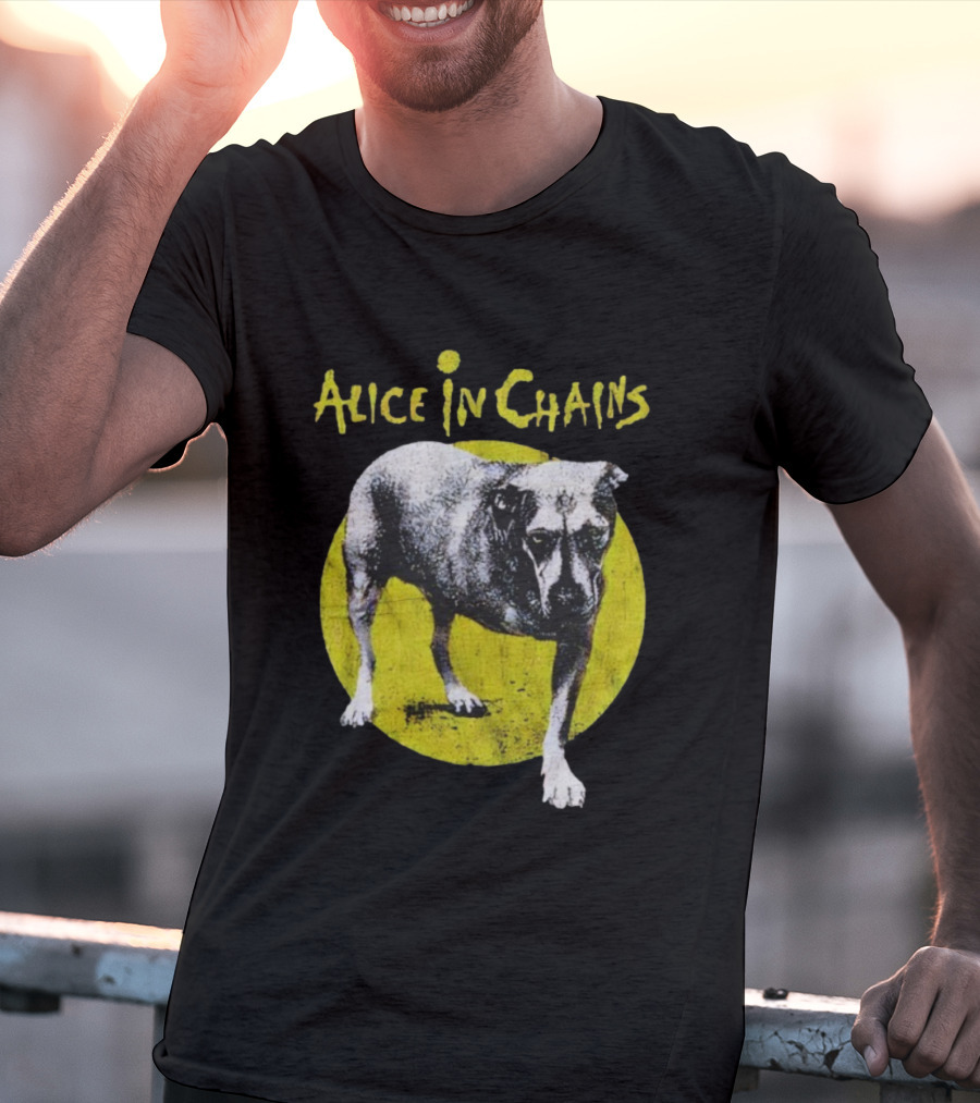 Alice In Chains Three-Legged Dog Iconic Band Logo T-Shirt