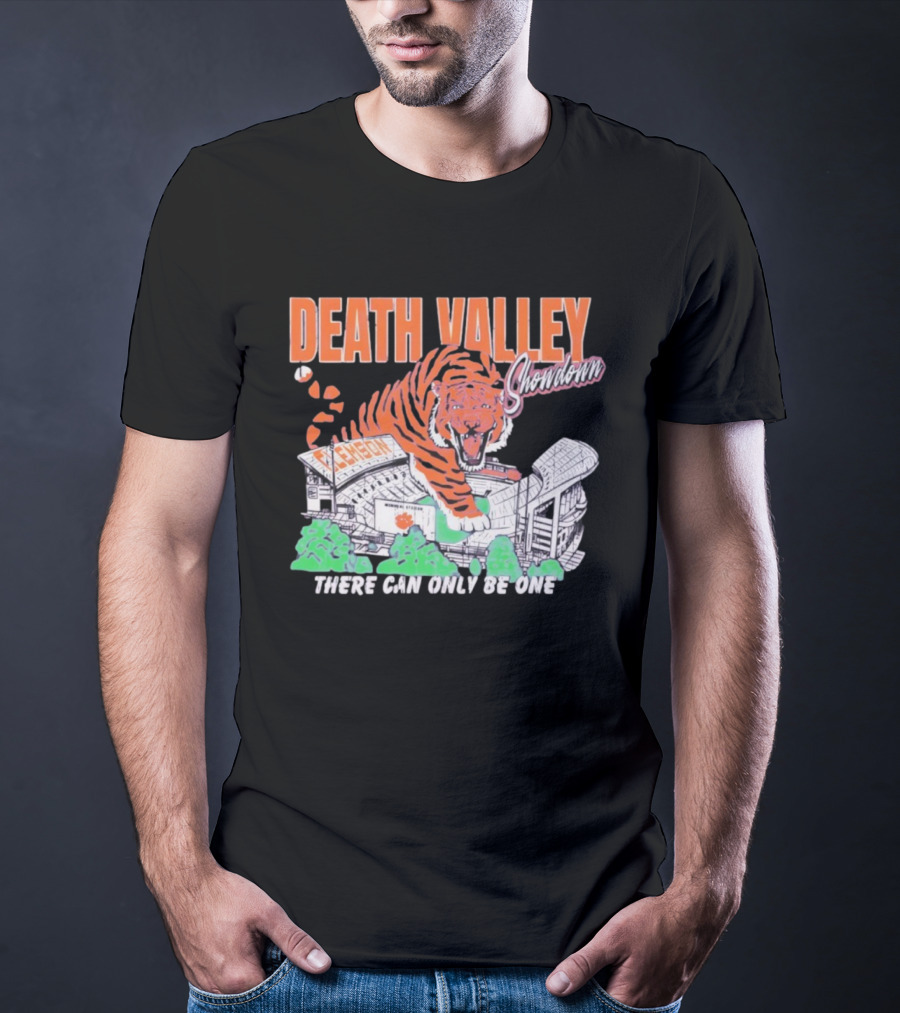 Clemson Tigers Death Valley Showdown There Can Only Be One Memorial Stadium T-Shirt