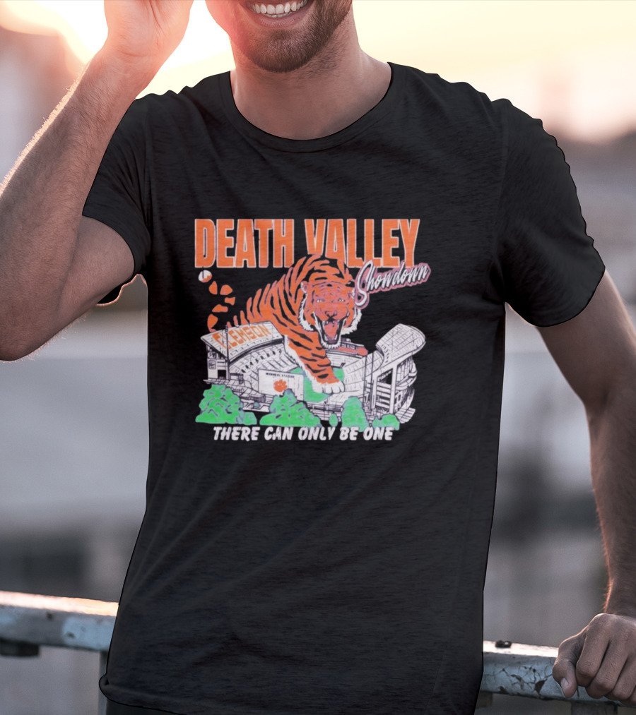 Clemson Tigers Death Valley Showdown There Can Only Be One Memorial Stadium T-Shirt