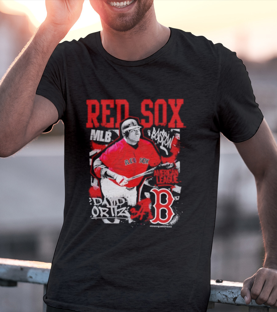 David Ortiz MLB Red Sox Cooperstown Star Moment Boston B T-Shirt